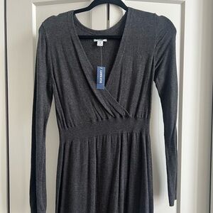 Never worn (with tags) gray knit long dress